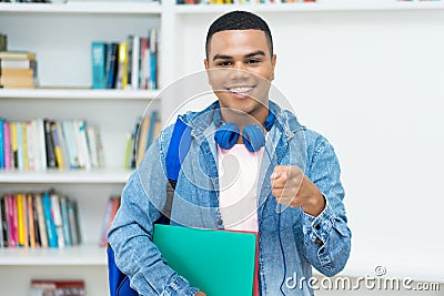 Handsome mexican male student with braces Stock Photo
