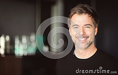 Smiling middle aged man Stock Photo