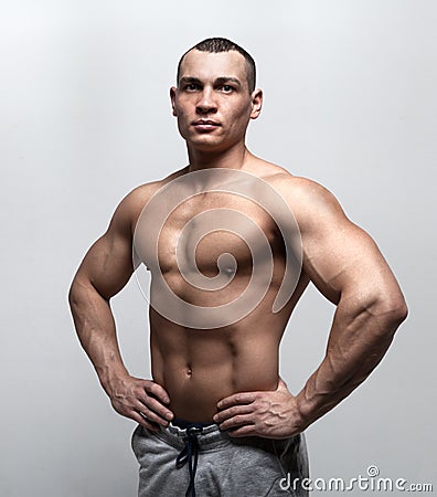Handsome strong athletic man Stock Photo