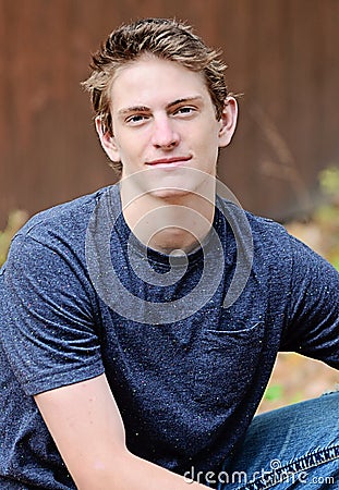 Handsome teenager Stock Photo