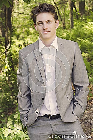 Handsome teenager Stock Photo