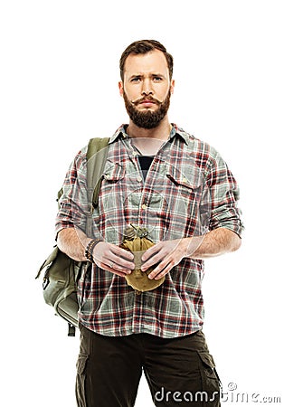 Handsome traveler Stock Photo