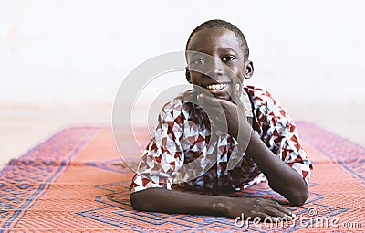 Handsome Young African Black Man Smiling Cheerful Joyful for a Photograph Stock Photo