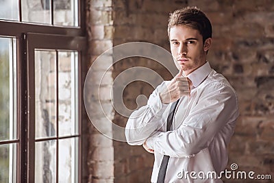 Handsome young businessman Stock Photo