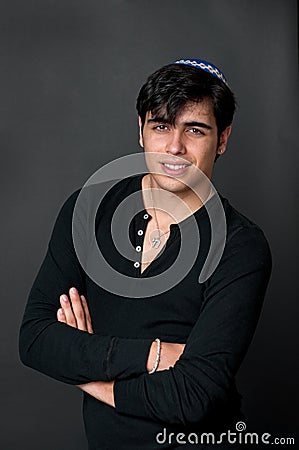 Handsome young Jewish man Stock Photo