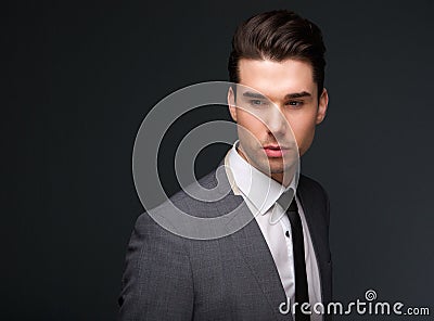 Handsome young man in business suit Stock Photo