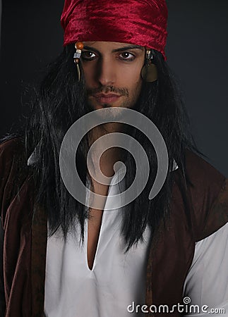 Handsome young pirate Stock Photo