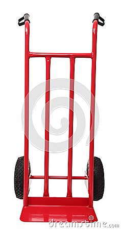 Handtruck isolated on white Stock Photo