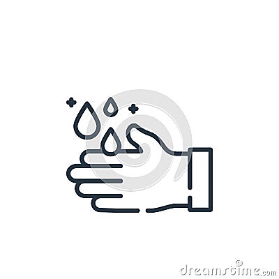 handwash vector icon isolated on white background. Outline, thin line handwash icon for website design and mobile, app development Vector Illustration