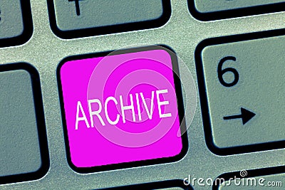 Handwriting text Archive. Concept meaning Collection Historical documents Records providing information Stock Photo