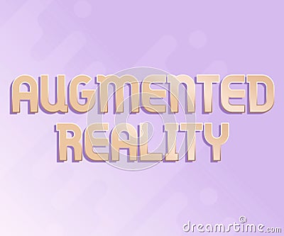 Handwriting text Augmented Reality. Business showcase technology that imposes computer image on the real world Line Stock Photo