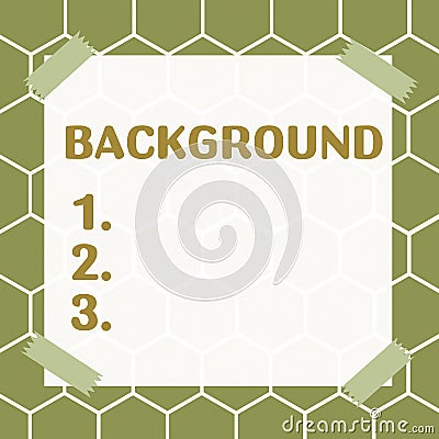 Text showing inspiration Background. Business approach conditions that form the setting which something is experienced Stock Photo