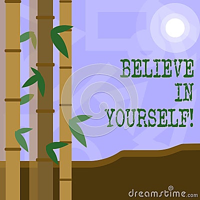 Handwriting text Believe In Yourself. Concept meaning Determination Positivity Courage Trust Faith Belief. Stock Photo