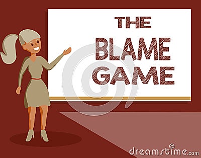 Handwriting text The Blame Game. Concept meaning A situation when people attempt to blame one another Stock Photo