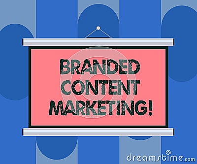 Handwriting text Branded Content Marketing. Concept meaning Involves creating content linked to a brand Blank Portable Stock Photo