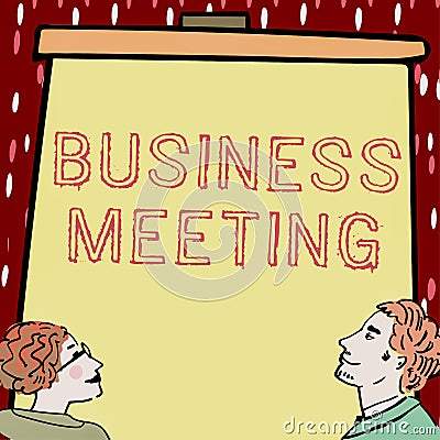 Handwriting text Business Meetingused discuss issues that cannot be addressed in simple way. Concept meaning used Stock Photo