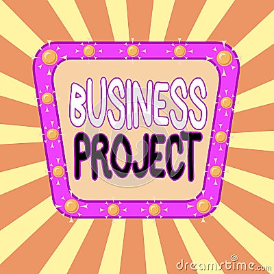 Handwriting text Business Project. Concept meaning Planned set of interrelated tasks to be executed over time Stock Photo