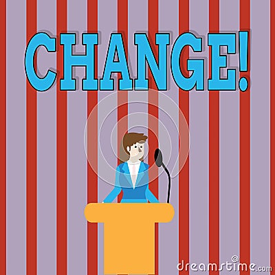 Handwriting text Change. Concept meaning Alteration Adjustment Diversion Revision Transition Modification Stock Photo