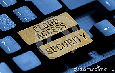 Handwriting text Cloud Access Security. Word for protect cloudbased systems, data and infrastructure Stock Photo