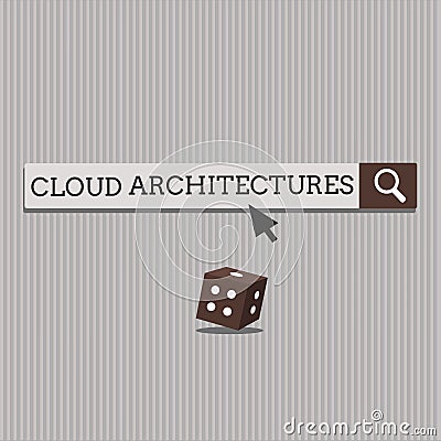 Handwriting text Cloud Architectures. Concept meaning Various Engineered Databases Softwares Applications Stock Photo