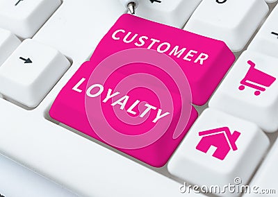 Handwriting text Customer Loyalty. Internet Concept Client Satisfaction LongTerm relation Confidence Stock Photo