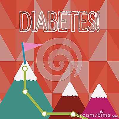 Handwriting text Diabetes. Concept meaning Medical condition diagnosed with incresed high level sugar. Stock Photo