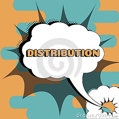 Handwriting text Distribution. Internet Concept the behavior of several recipients sending something out Stock Photo