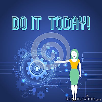 Handwriting text Do It Today. Concept meaning Start working doing something needed now Stock Photo