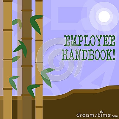 Handwriting text Employee Handbook. Concept meaning Document Manual Regulations Rules Guidebook Policy Code. Stock Photo