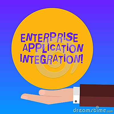 Handwriting text Enterprise Application Integration. Concept meaning connecting enterprise applications Hu analysis Hand Stock Photo