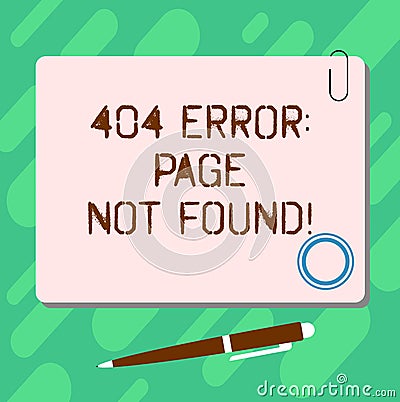 Handwriting text 404 Error Page Not Found. Concept meaning Webpage on Server has been Removed or Moved Blank Square Stock Photo