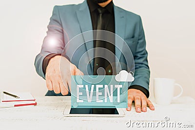 Text sign showing Event. Business overview Function to generate money for non profit a Crowded Occassion Presenting Stock Photo