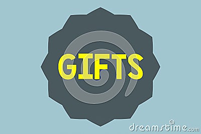 Handwriting text Gifts. Concept meaning present willingly given to someone without payment in return Twelve 12 Pointed Stock Photo