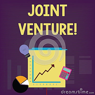 Handwriting text Joint Venture. Concept meaning New firm formed to achieve exact objectives of a partnership Investment Stock Photo