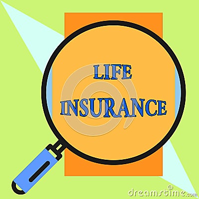 Handwriting text Life Insurance. Concept meaning Payment of death benefit or injury Burial or medical claim Round Stock Photo