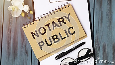 Handwriting text Notary Public. Concept meaning Stock Photo