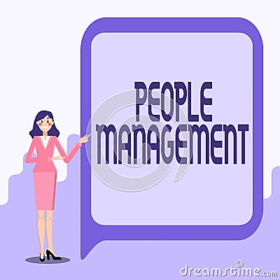 Handwriting text People Management. Word Written on process of unlocking and channelling employees potential Displaying Stock Photo