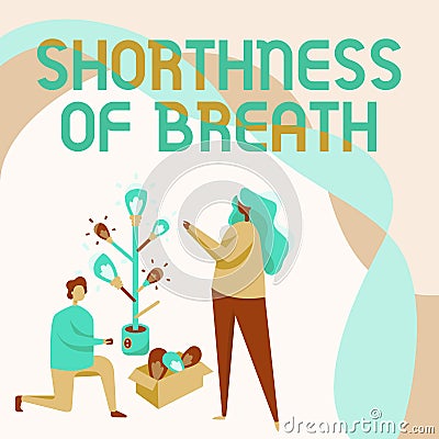 Handwriting text Shorthness Of Breath. Business showcase intense tightening of the airways causing breathing difficulty Stock Photo