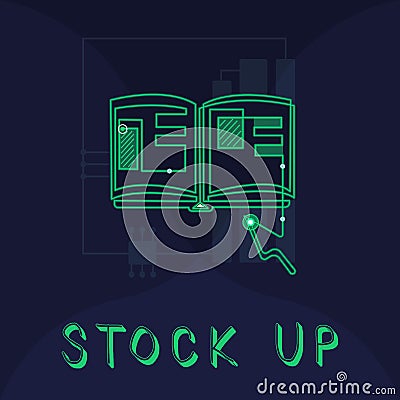 Handwriting text Stock Up. Concept meaning buy large amount something so that you will have enough for future Stock Photo