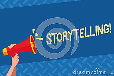 Handwriting text Storytelling. Concept meaning Tell short Stories Personal Experiences. Stock Photo