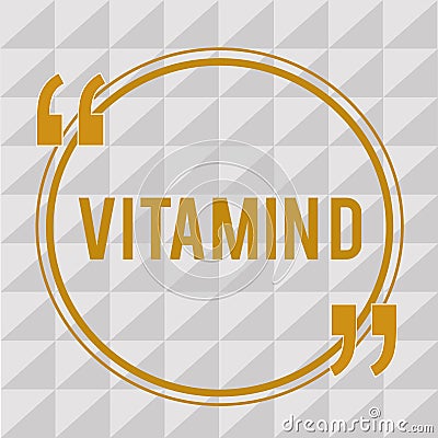 Handwriting text Vitamin D. Concept meaning Nutrient responsible for increasing intestinal absorption Stock Photo