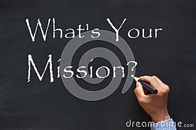 What`s Your Mission Concept Stock Photo