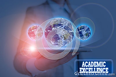 Handwriting text writing Academic Excellence. Concept meaning Achieving high grades and superior perforanalysisce Stock Photo