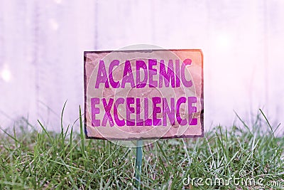 Handwriting text writing Academic Excellence. Concept meaning Achieving high grades and superior perforanalysisce Stock Photo