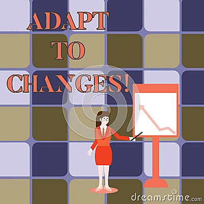 Handwriting text writing Adapt To Changes. Concept meaning Innovative changes adaption with technological evolution Stock Photo