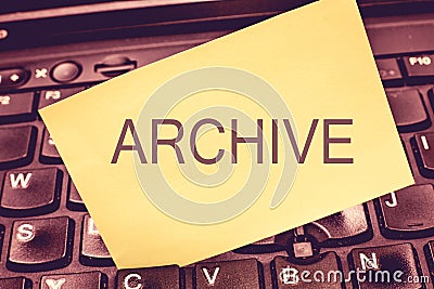 Handwriting text writing Archive. Concept meaning Collection Historical documents Records providing information Stock Photo