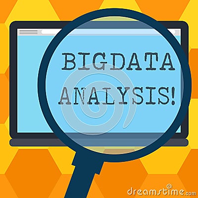 Handwriting text writing Big Data Analysis. Concept meaning complex process of examining large and varied infos sets Stock Photo