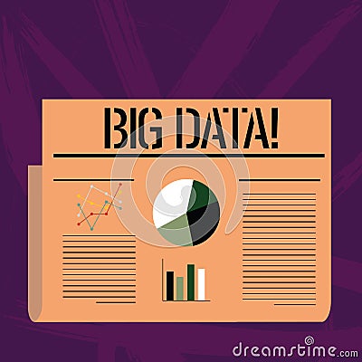 Handwriting text writing Big Data. Concept meaning extremely large sets that may be analysed to reveal patterns Colorful Stock Photo