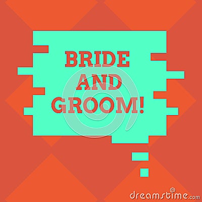 Handwriting text writing Bride And Groom. Concept meaning Man and woanalysis who are about to get married Main couple Stock Photo