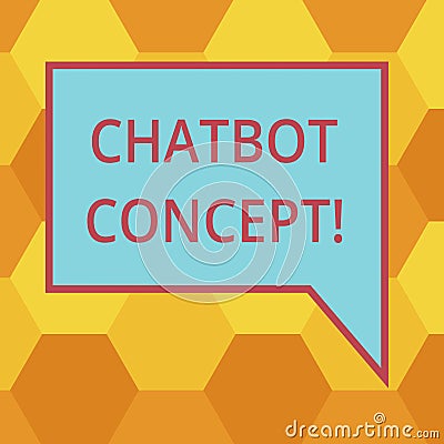 Handwriting text writing Chatbot Concept. Concept meaning Virtual assistant artificial intelligence online help Blank Rectangular Stock Photo
